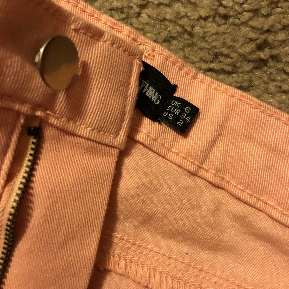 Pink jean skirt